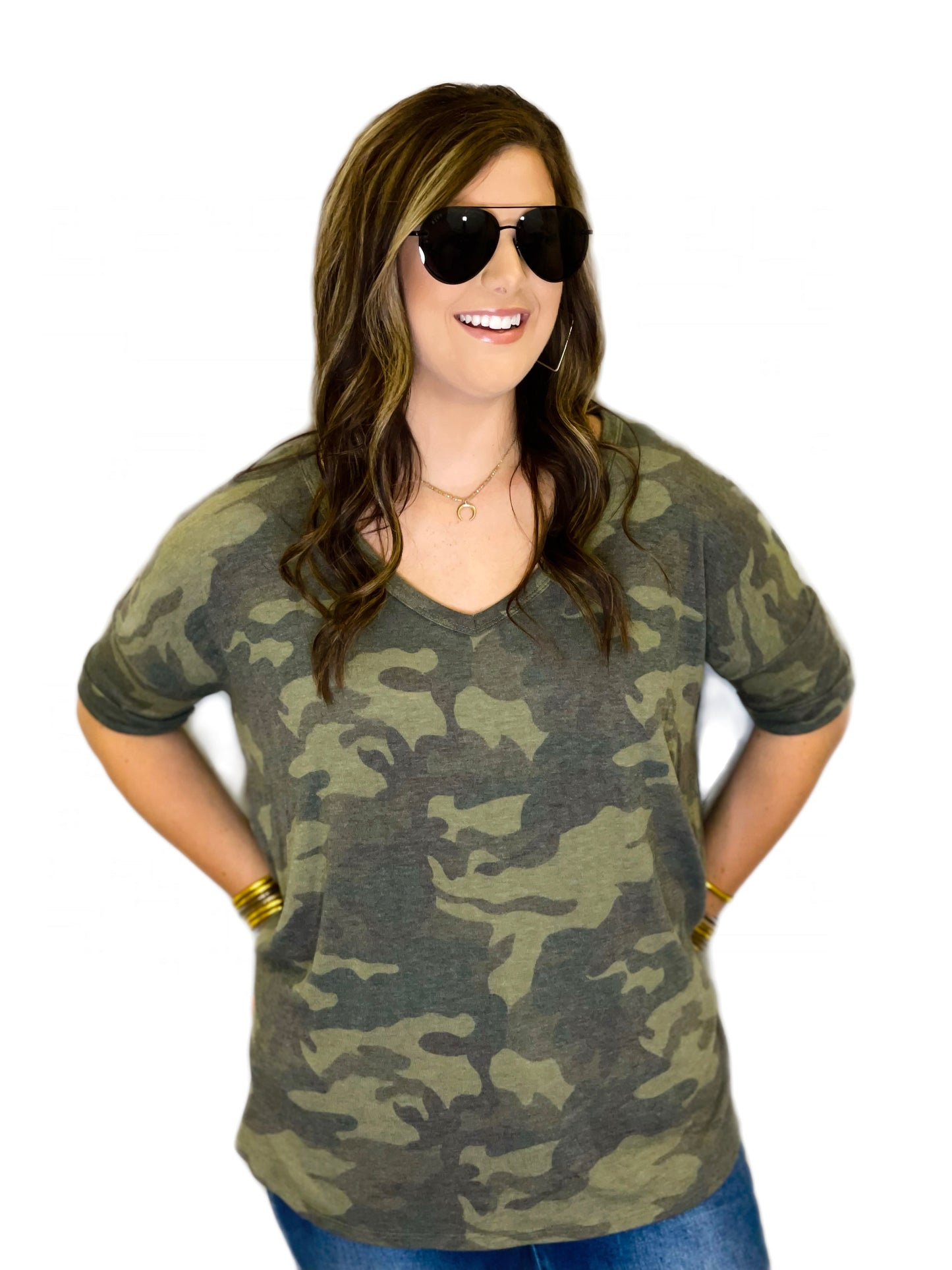 Small Town Girl Camo Top