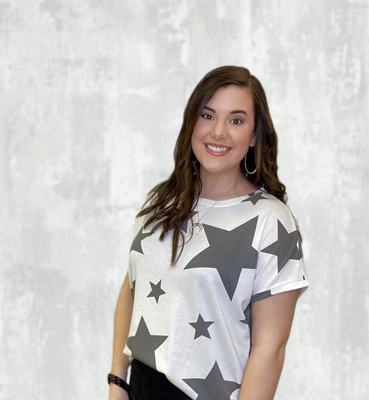 Bold One Star Print Top