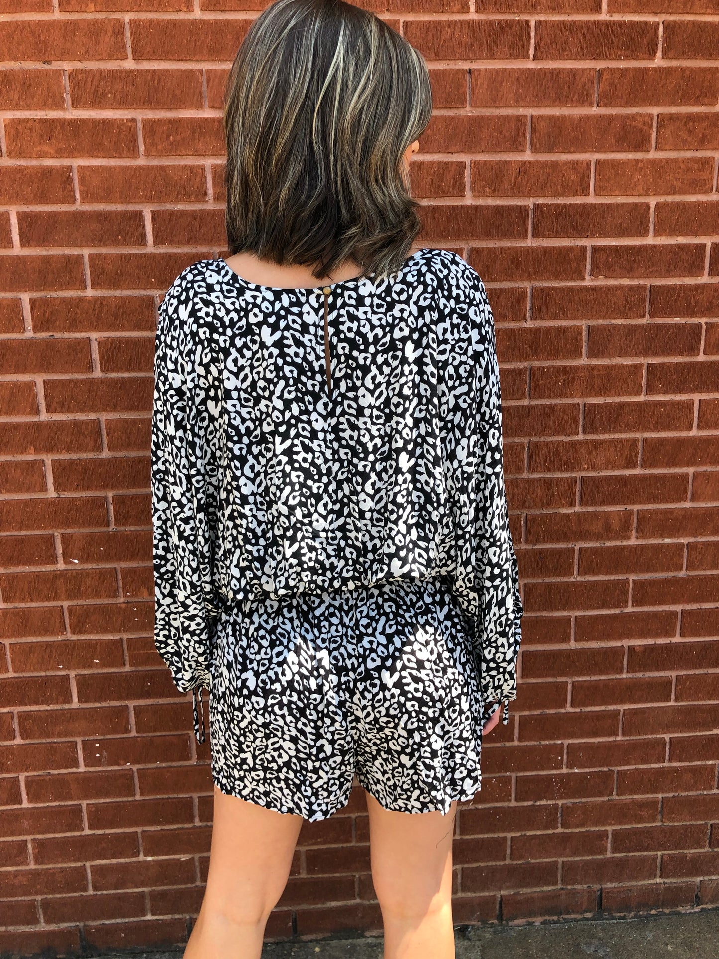 Animal Print Pirate Sleeve Romper