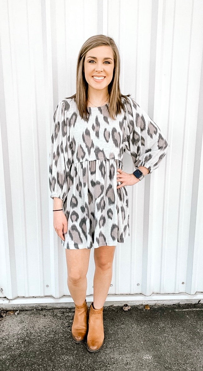 Leopard Print Cashmere Tunic