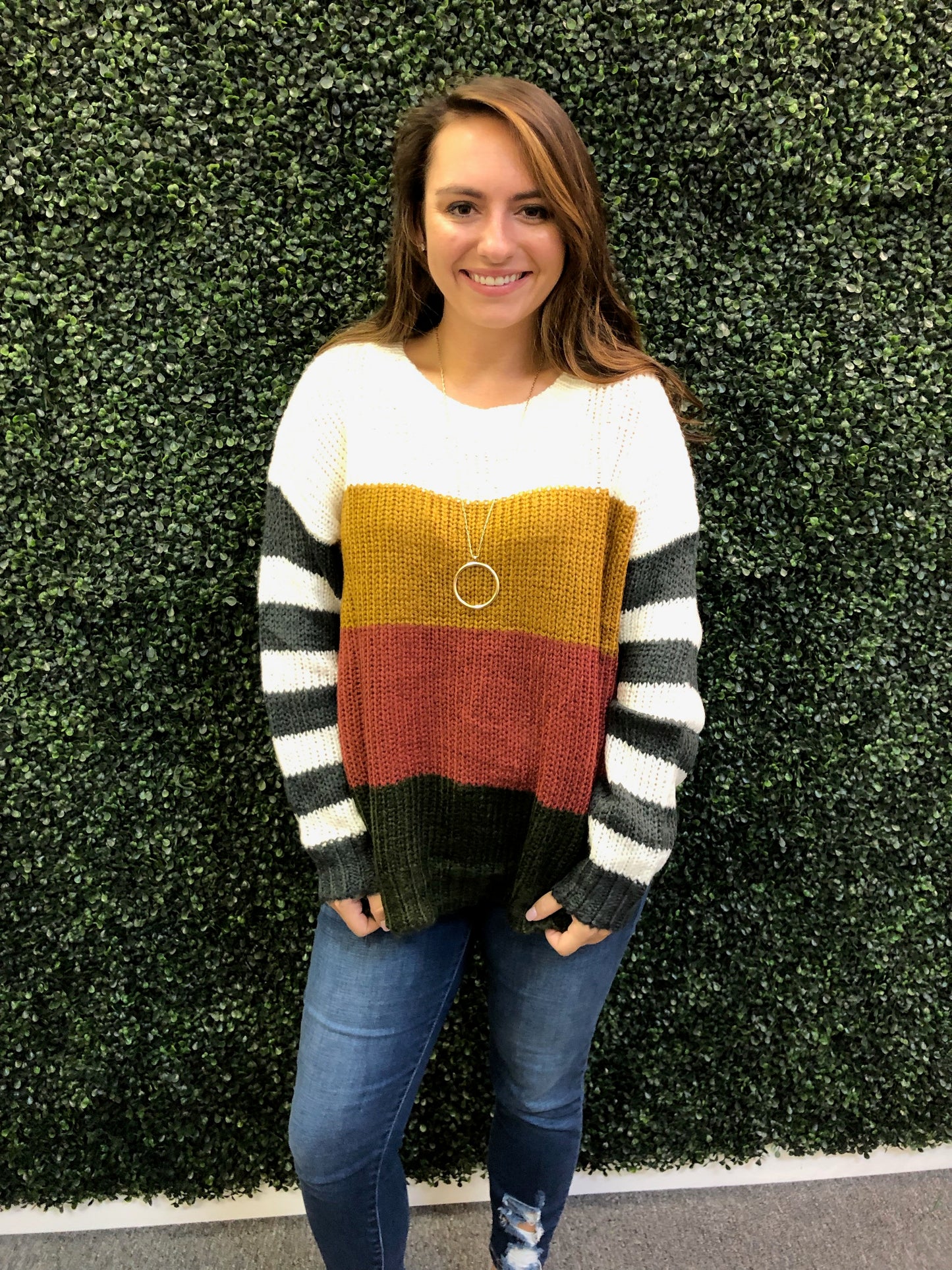 Multi-Colored Striped Sarah Sweater