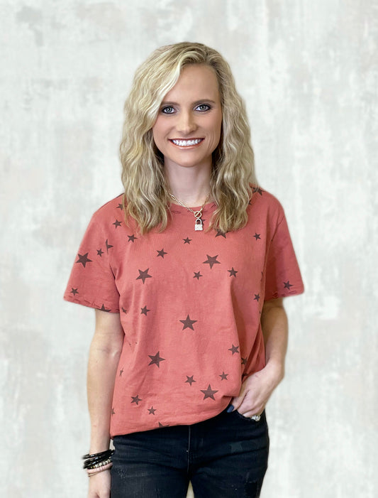 Seeing Stars Distressed T-shirt