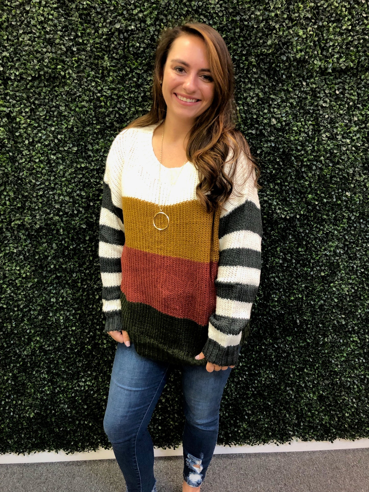 Multi-Colored Striped Sarah Sweater