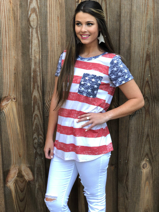 Patriotic Knit Top