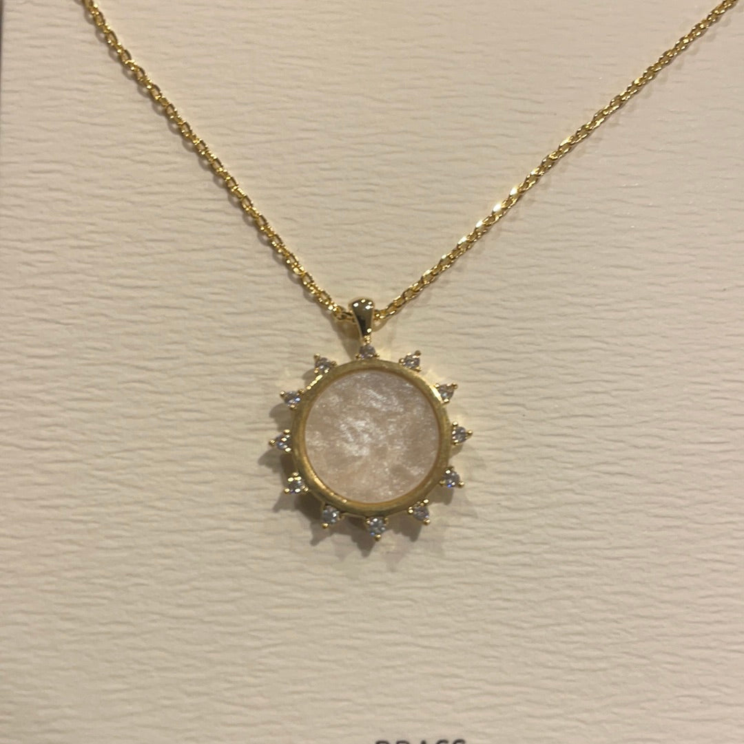 Sun Burst Pendant Necklace