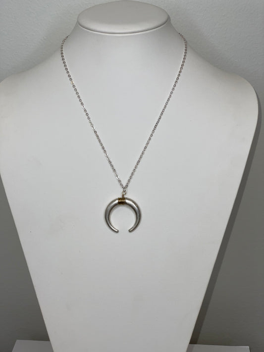 Crescent Horn Pendant Necklace