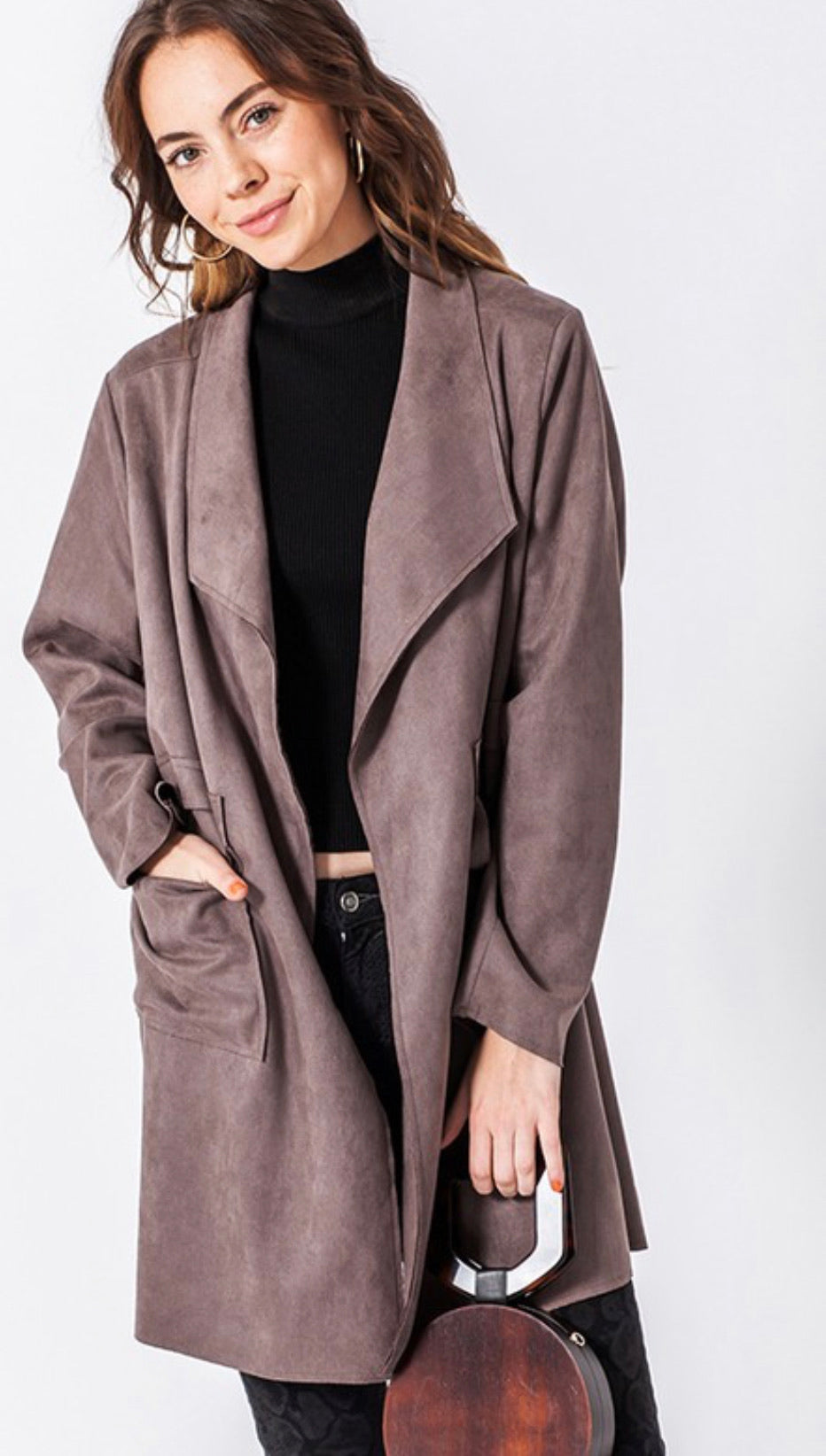 Scuba Suede Blazer Coat