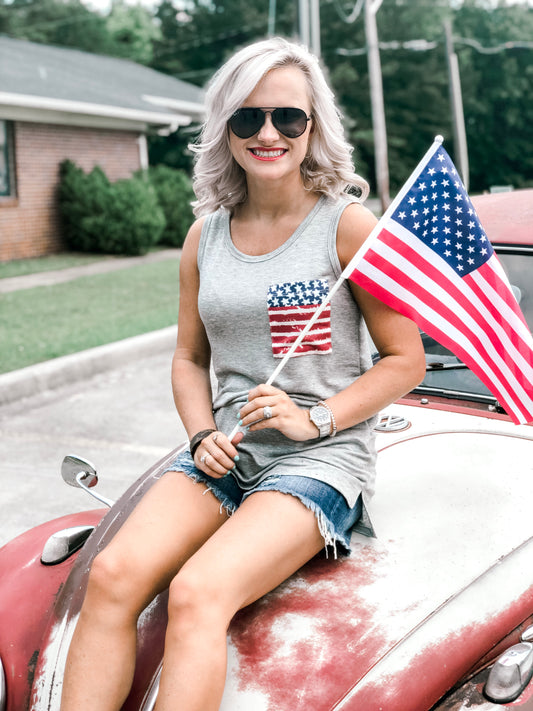 American Flag Pocket Tank