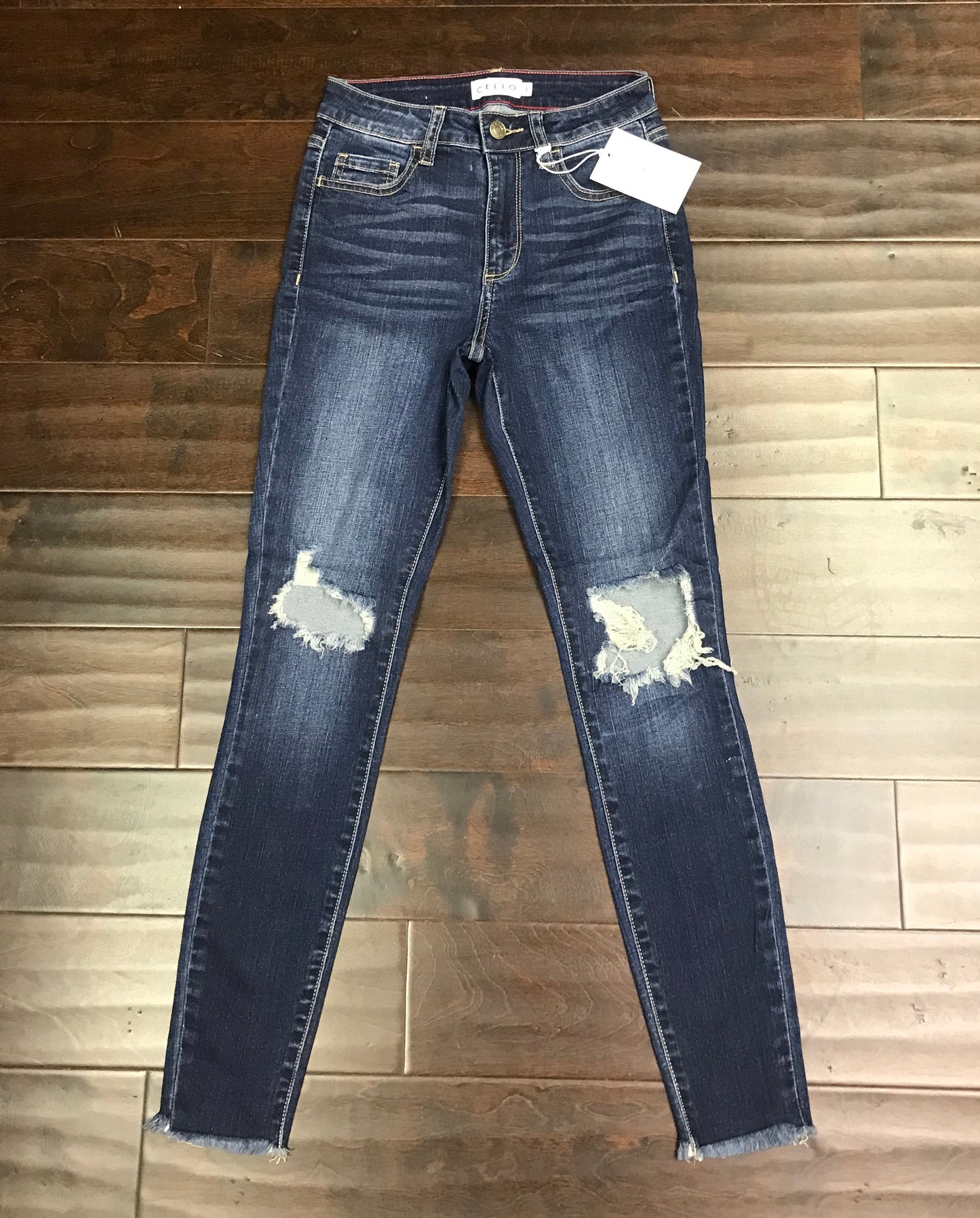 Blown Out Knee Skinny Jean