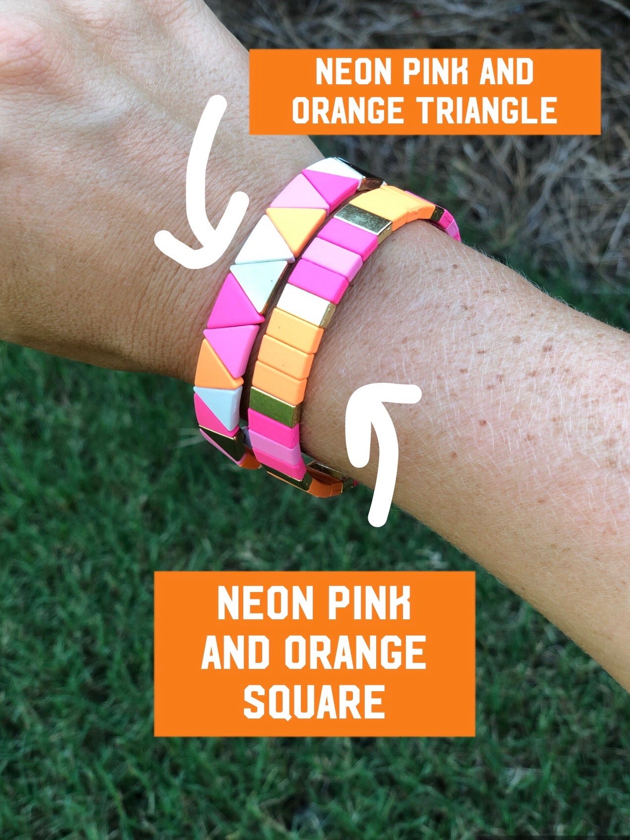 Neon Color Block Bracelets