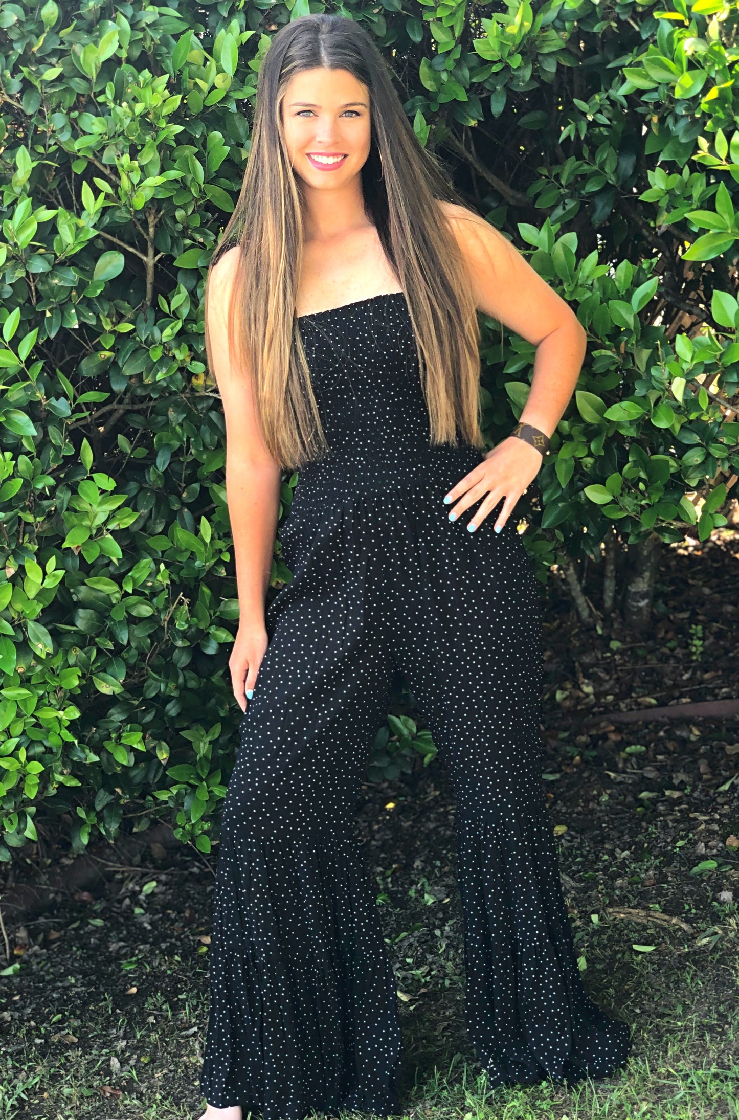 Spaghetti Strap Polka Dot Jumpsuit